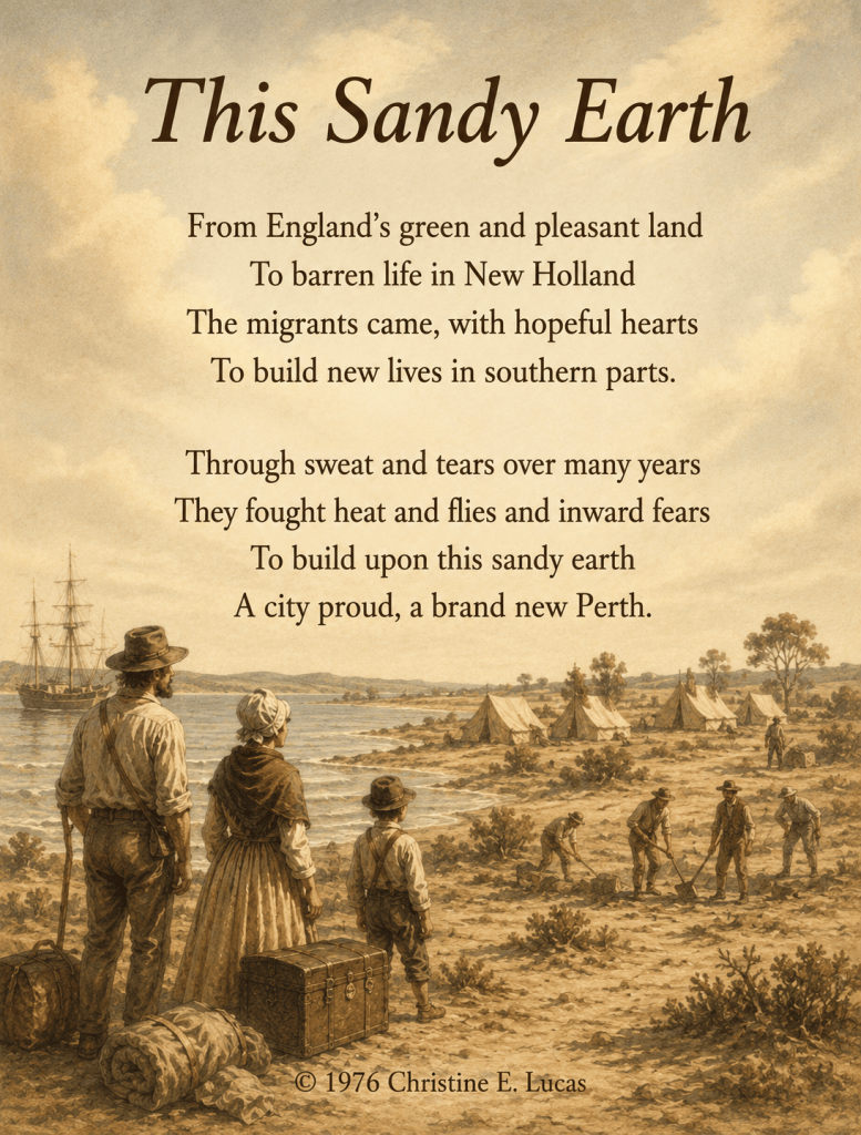 Poem - This Sandy Earth, Swan River Colony, Western Australia